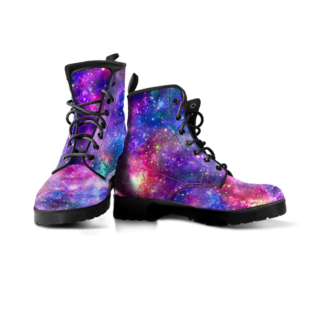 Galaxy Night Print Men's Boots-grizzshop