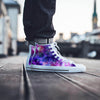 Galaxy Night Print Men's High Top Shoes-grizzshop