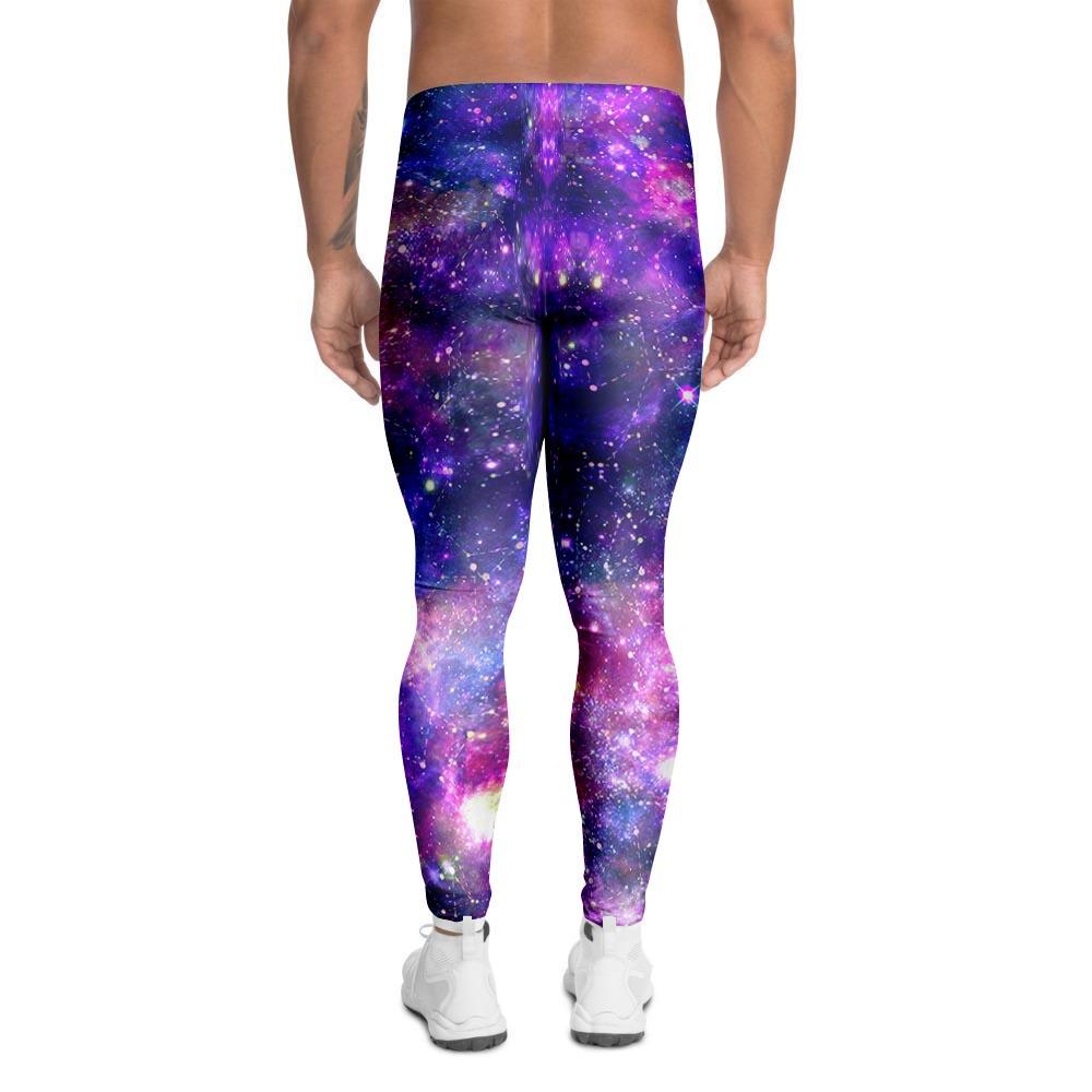 Galaxy Night Print Men's Leggings-grizzshop