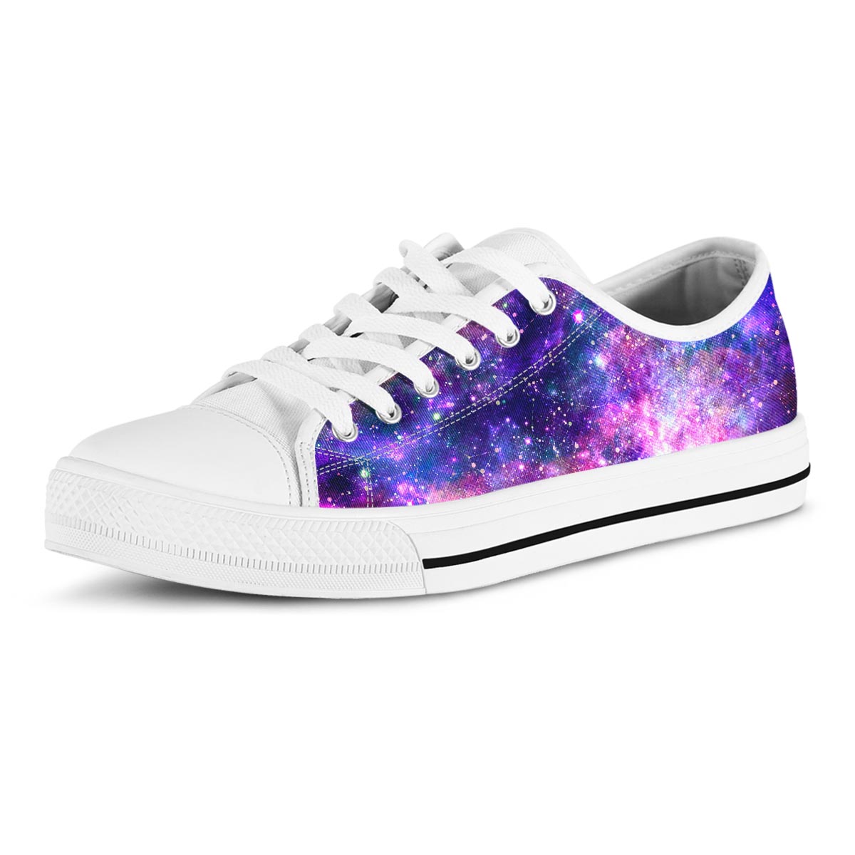 Galaxy Night Print Men's Low Top Shoes-grizzshop