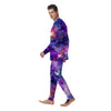 Galaxy Night Print Men's Pajamas-grizzshop