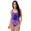 Galaxy Night Print One Piece Swimsuite-grizzshop