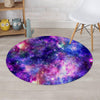 Galaxy Night Print Round Rug-grizzshop