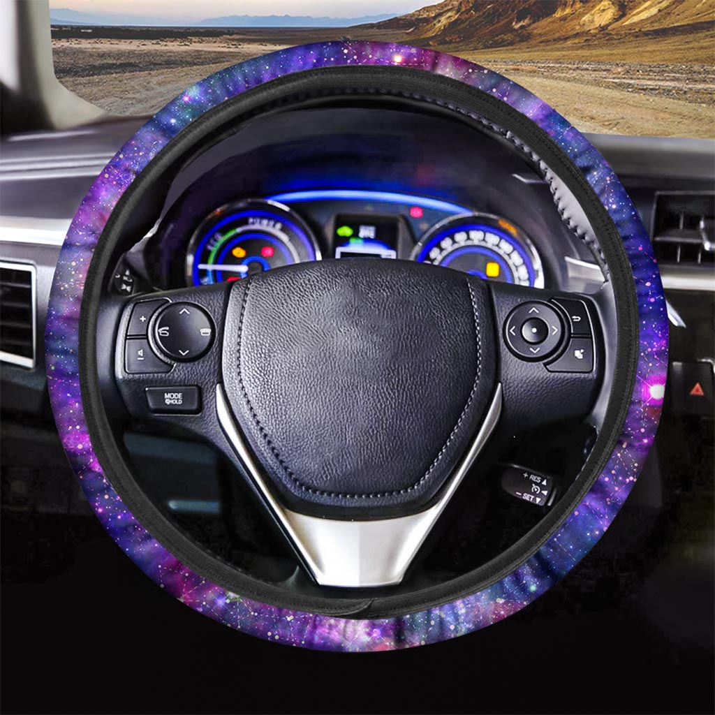 Galaxy Night Print Steering Wheel Cover-grizzshop