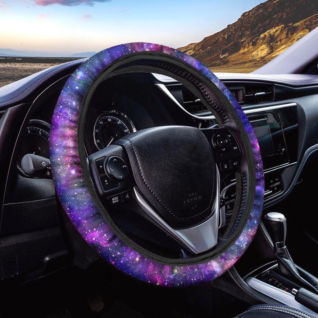 Galaxy Night Print Steering Wheel Cover-grizzshop