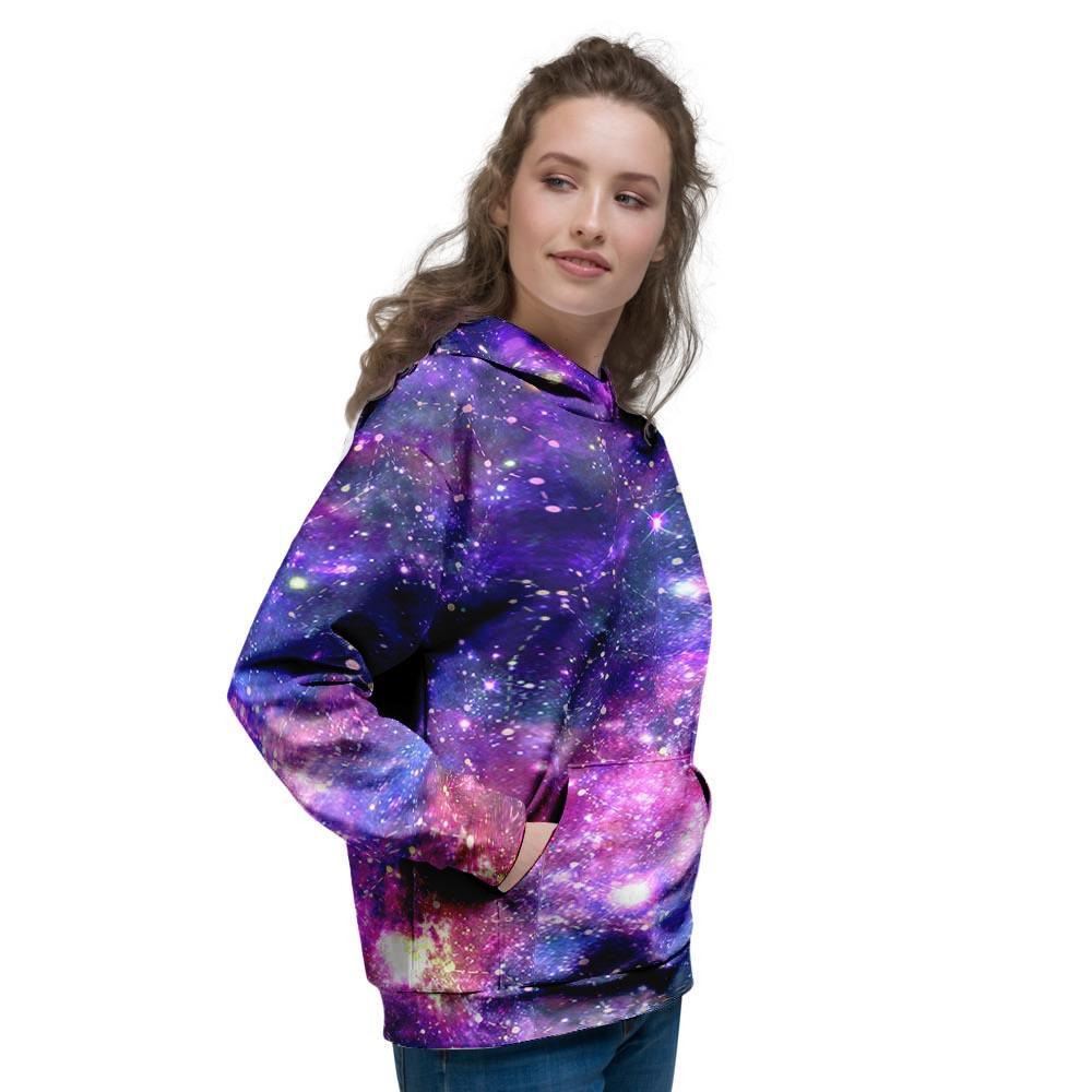 Galaxy Night Print Women's Hoodie-grizzshop