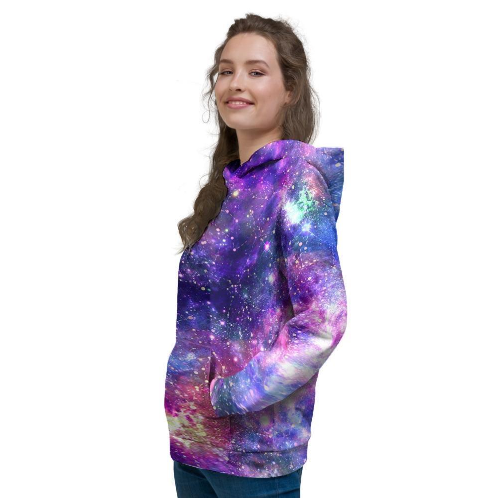 Galaxy Night Print Women's Hoodie-grizzshop