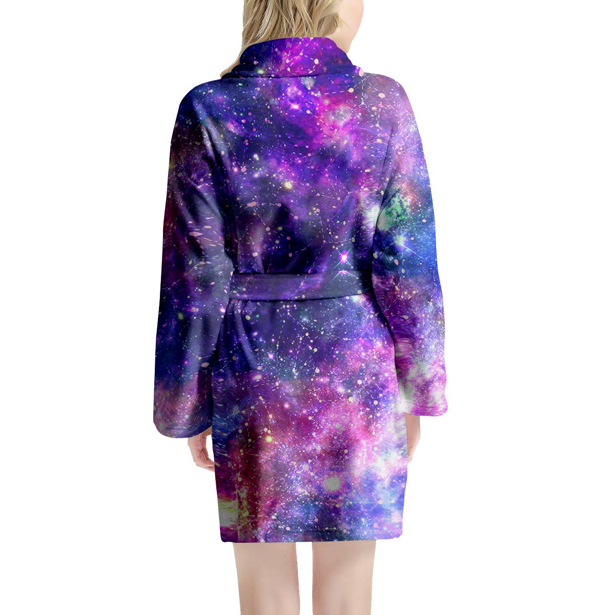 Galaxy Night Print Women's Robe-grizzshop