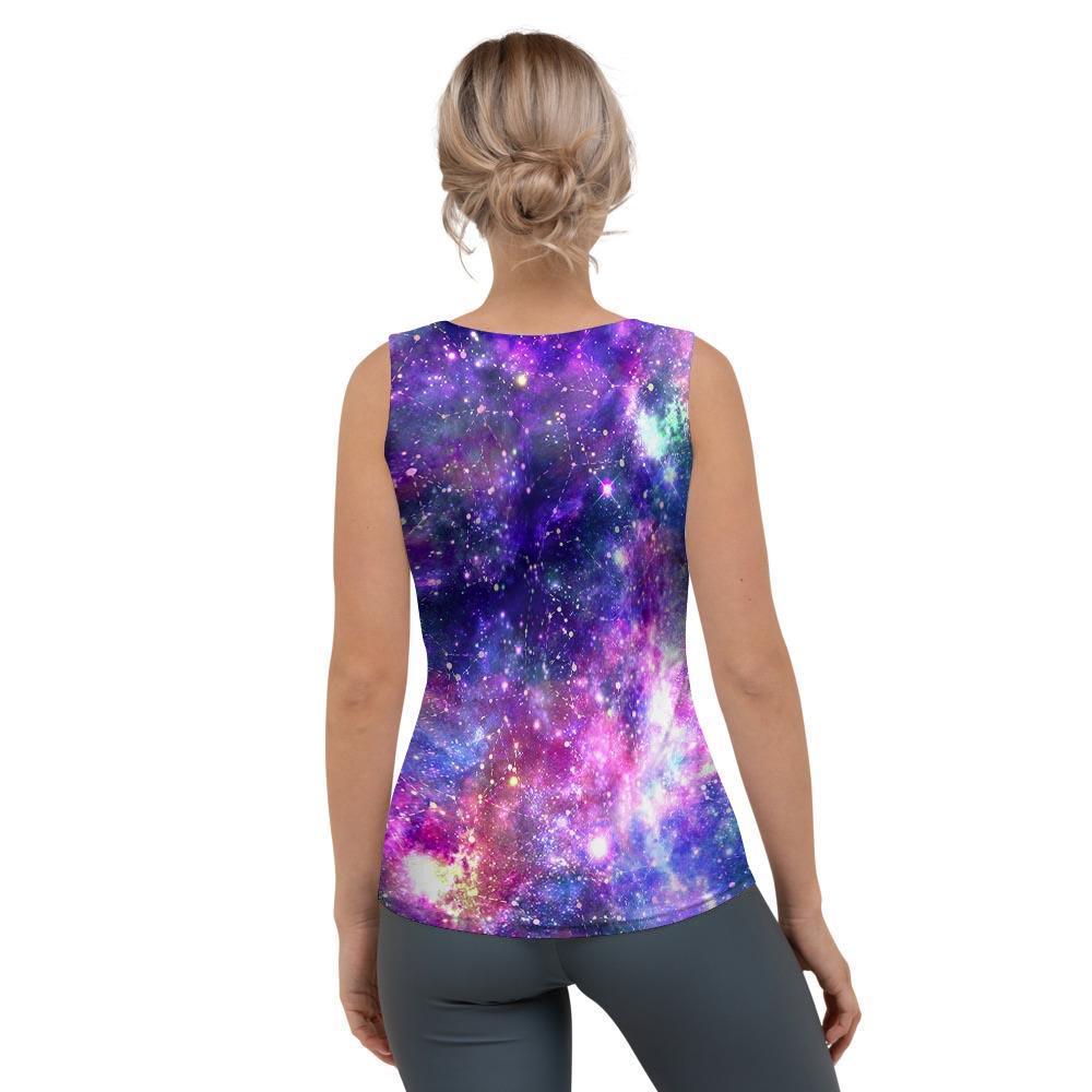 Galaxy Night Print Women's Tank Top-grizzshop