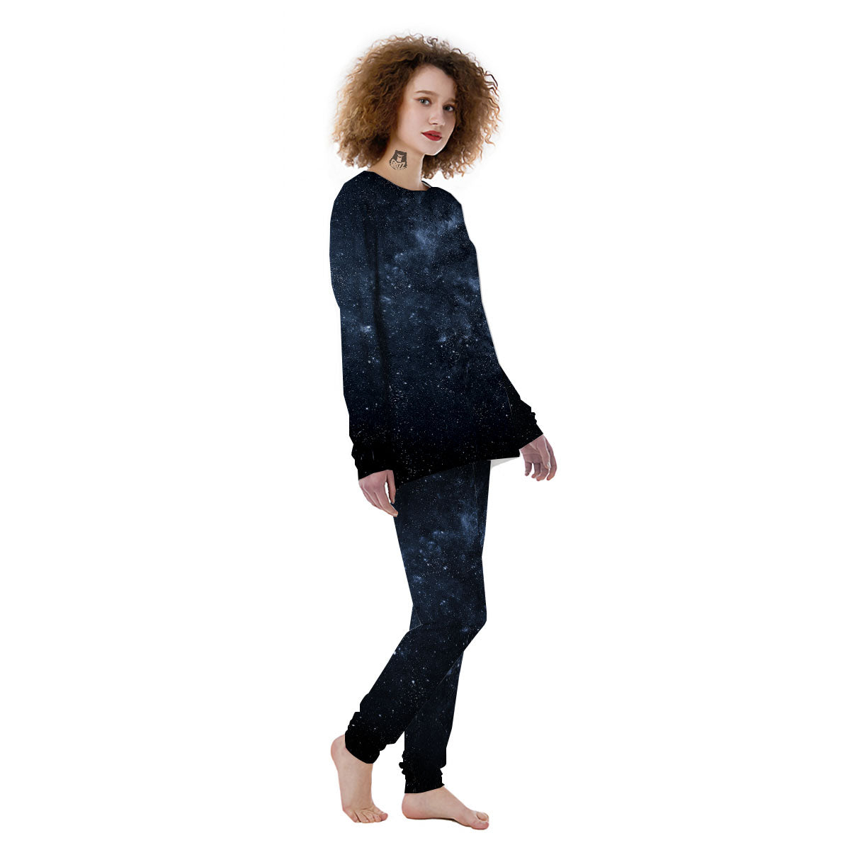 Galaxy Outer Space Dark Universe Print Women's Pajamas-grizzshop