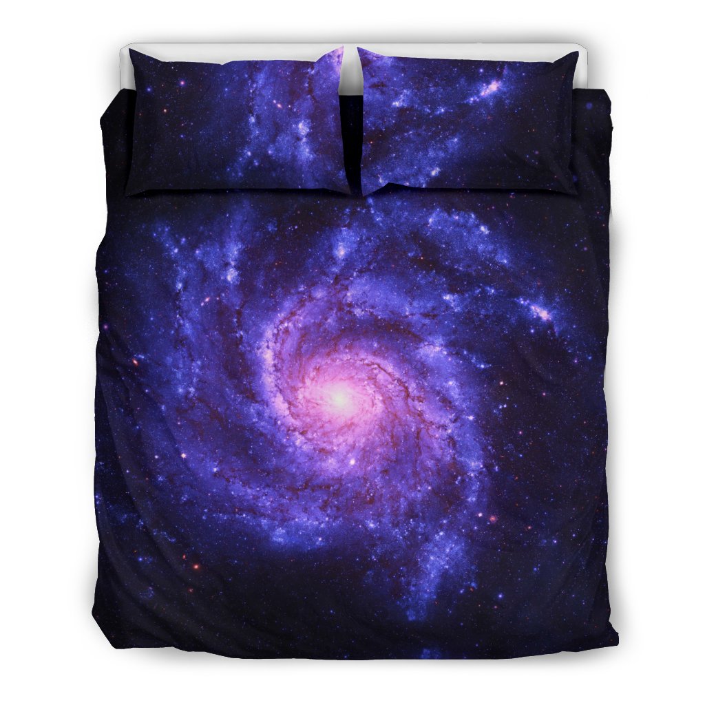 Galaxy Purple Milky Way Space Print Duvet Cover Bedding Set-grizzshop