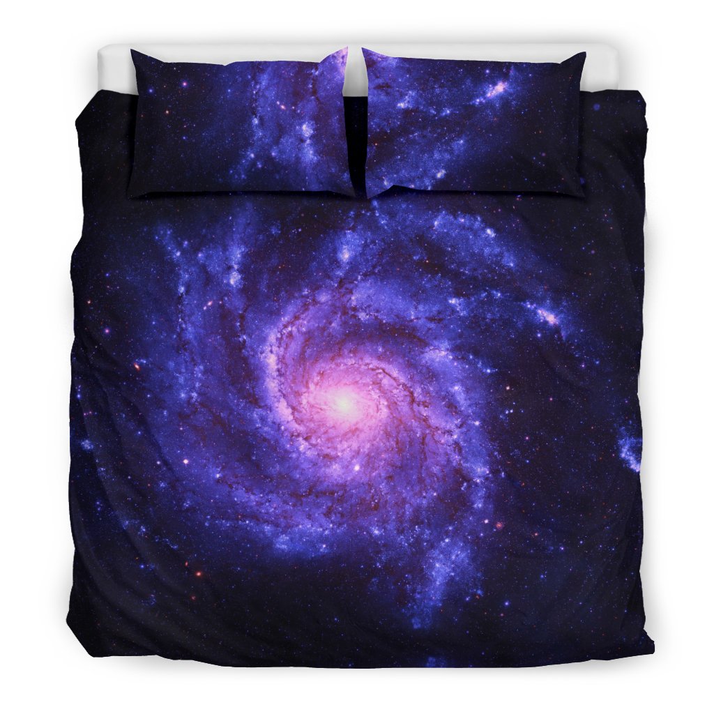 Galaxy Purple Milky Way Space Print Duvet Cover Bedding Set-grizzshop