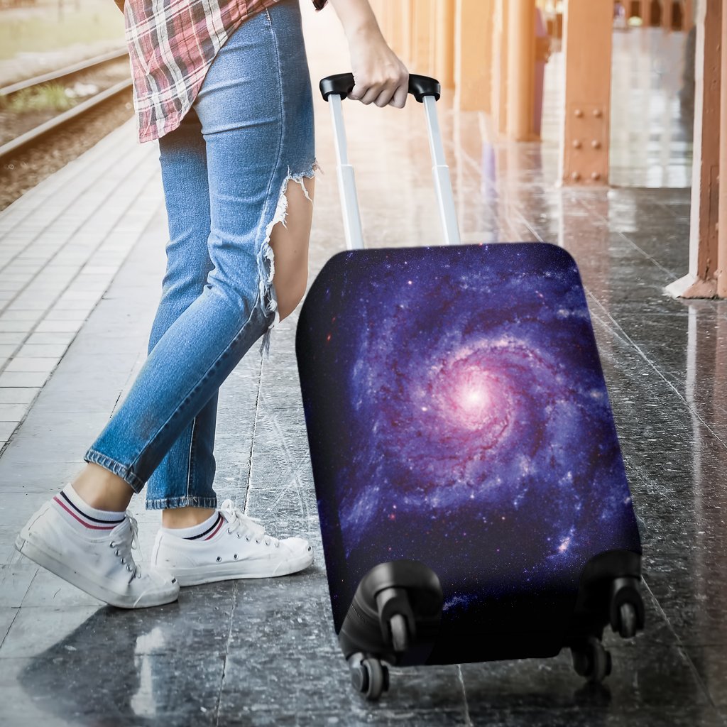 Galaxy Purple Milky Way Space Print Luggage Cover Protector-grizzshop