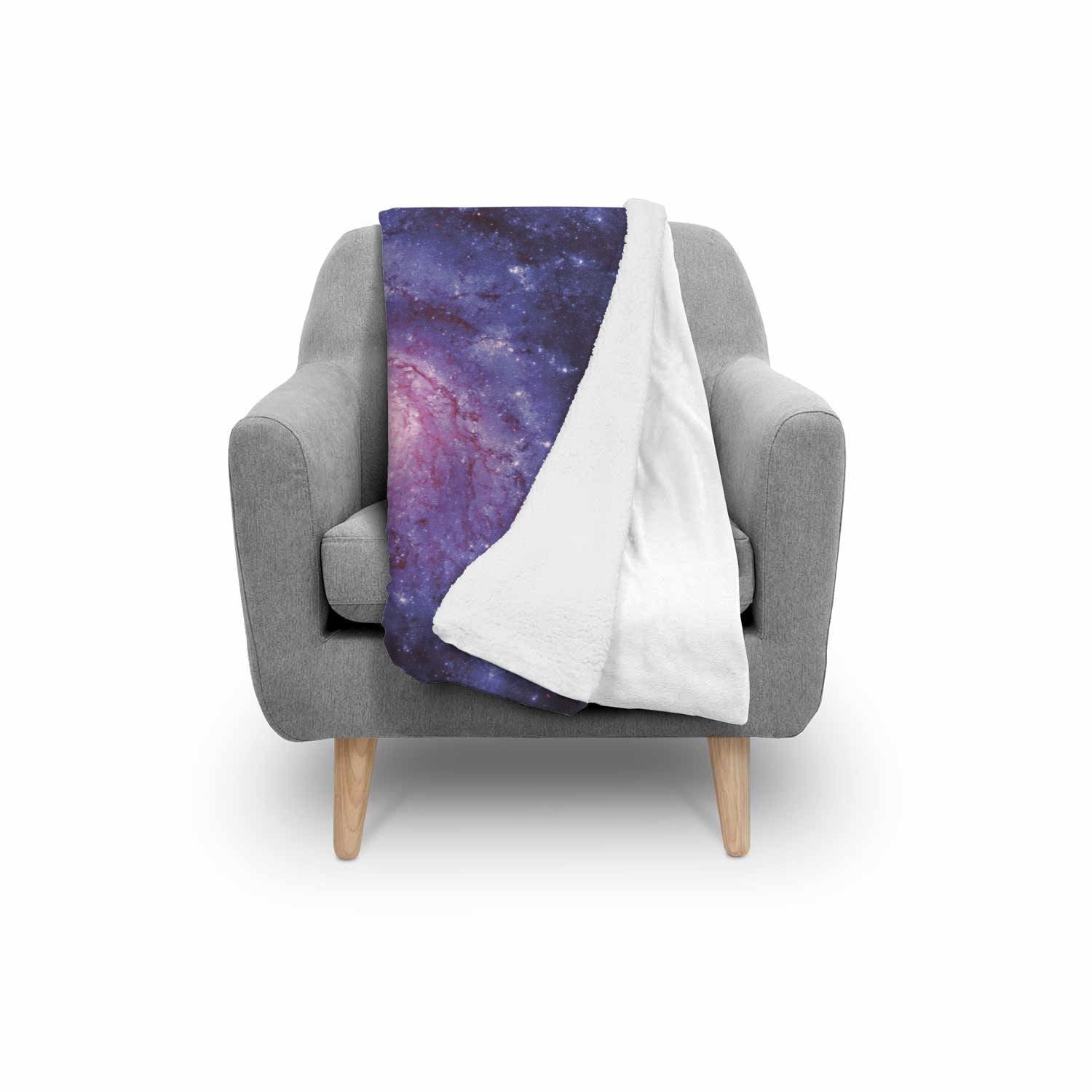 Galaxy Purple Milky Way Space Print Throw Blanket-grizzshop