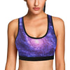 Load image into Gallery viewer, Galaxy Purple Milky Way Space Print Women Sports Bra-grizzshop
