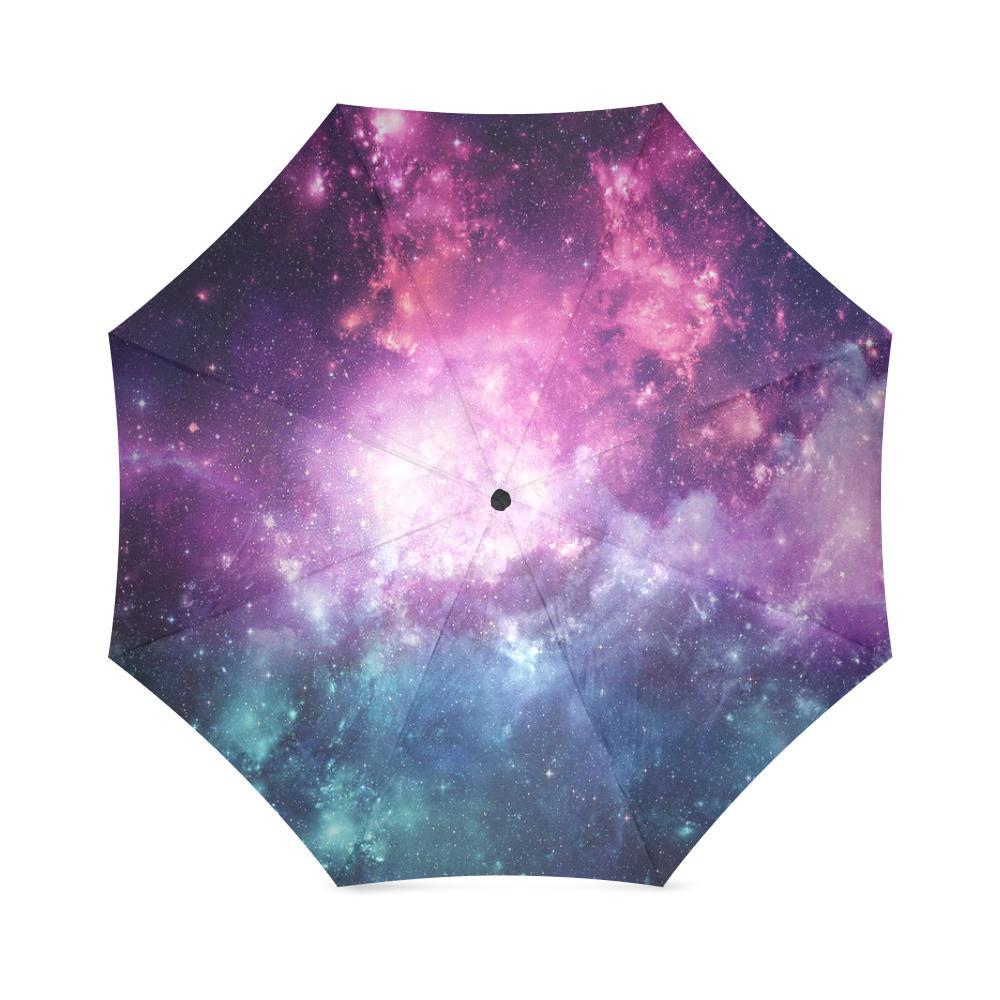 Galaxy Purple Stardust Space Print Foldable Umbrella-grizzshop