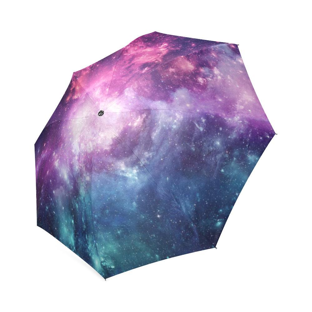 Galaxy Purple Stardust Space Print Foldable Umbrella-grizzshop