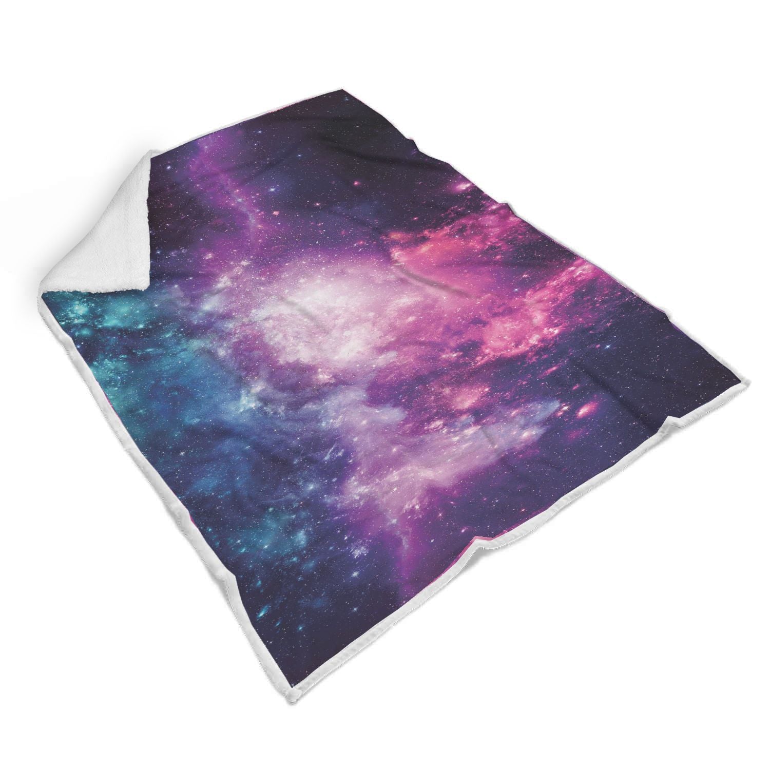 Galaxy Purple Stardust Space Print Throw Blanket-grizzshop