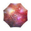 Galaxy Red Stardust Space Print Foldable Umbrella-grizzshop