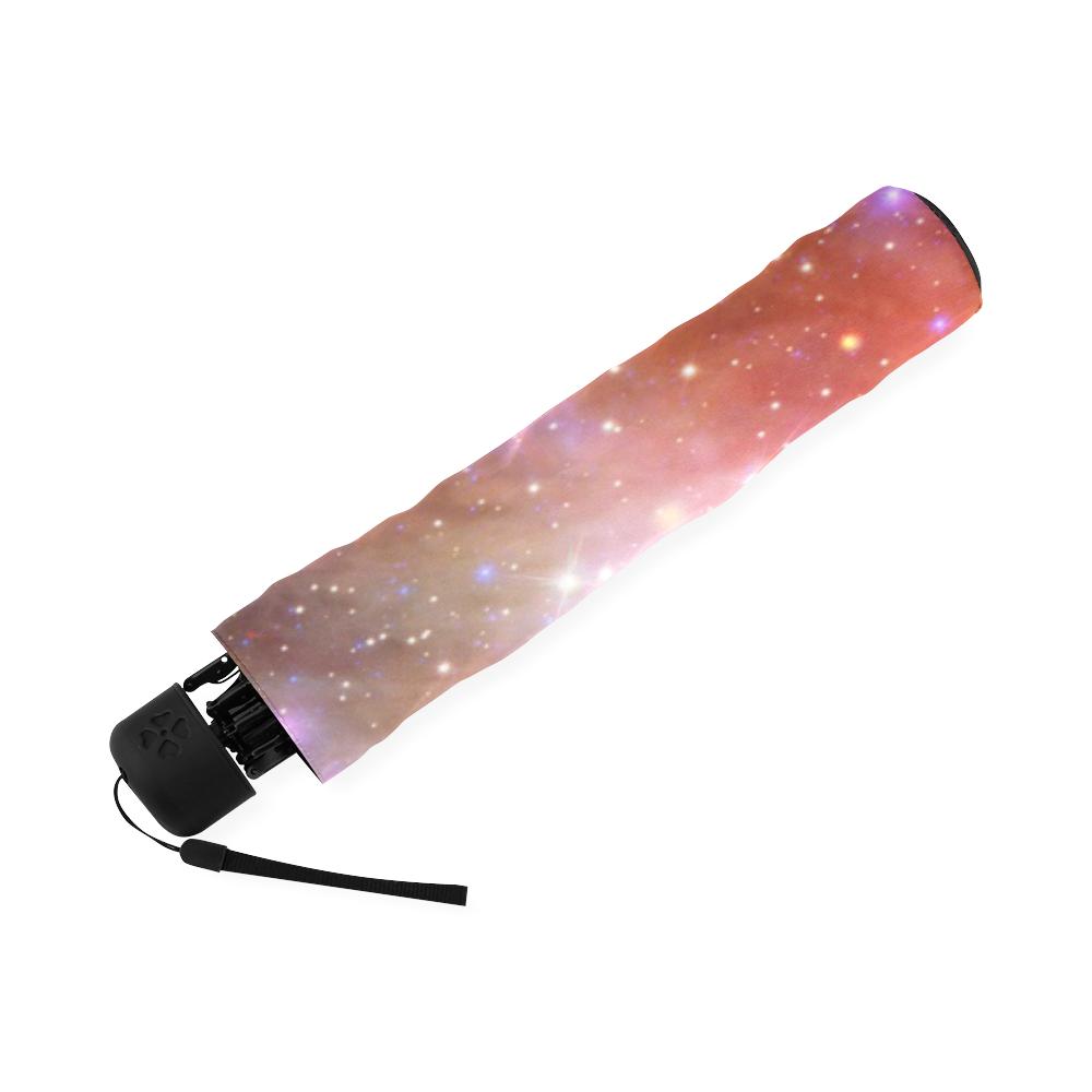 Galaxy Red Stardust Space Print Foldable Umbrella-grizzshop
