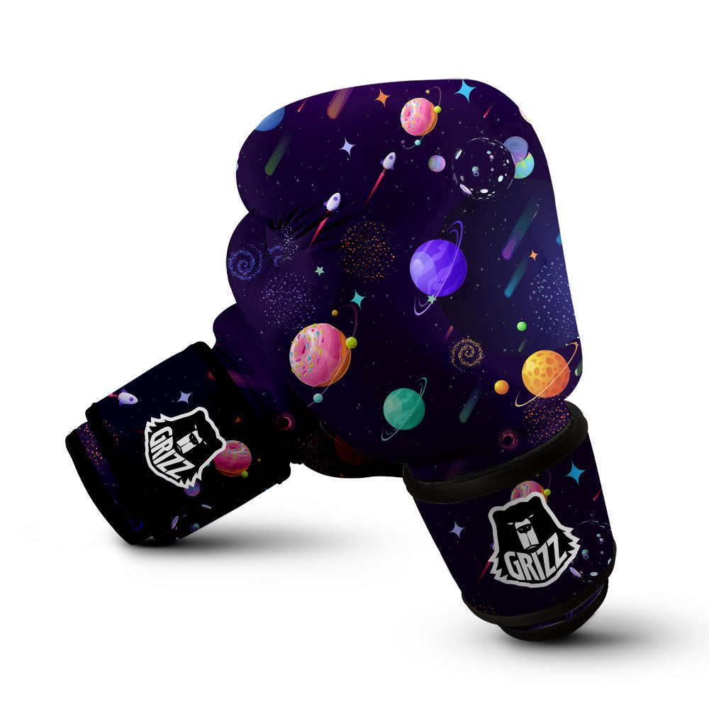 Galaxy Space Abstract Cartoon Print Boxing Gloves-grizzshop