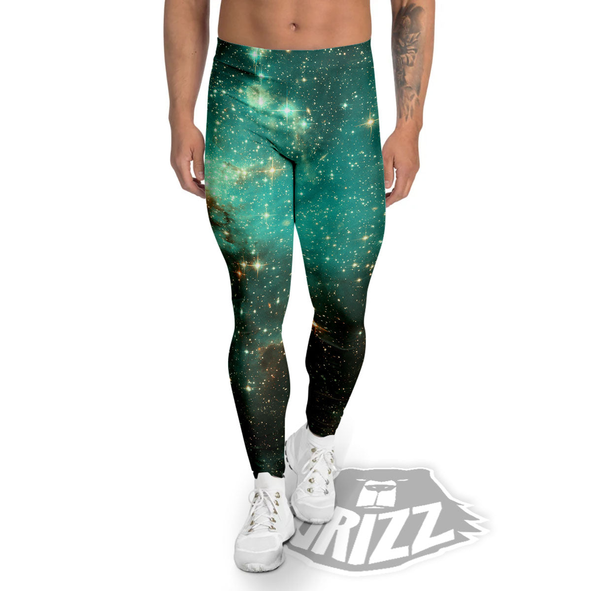 Galaxy Space Abstract Cloud Nebula Print Men's Leggings-grizzshop