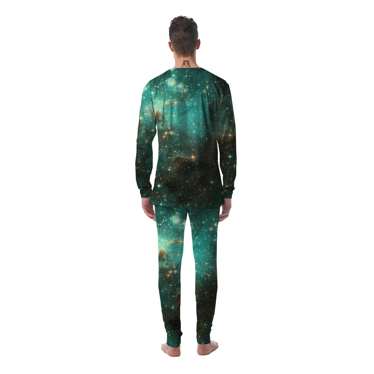 Galaxy Space Abstract Cloud Nebula Print Men's Pajamas-grizzshop