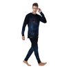 Galaxy Space Abstract Dark Print Men's Pajamas-grizzshop