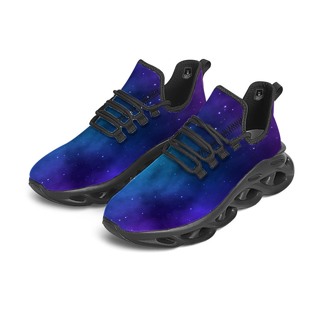 Galaxy Space Black Running Shoes-grizzshop