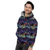 Galaxy Space Black Triangle Print Men's Hoodie-grizzshop