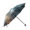 Galaxy Space Blue Stardust Print Foldable Umbrella-grizzshop