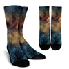 Galaxy Space Blue Stardust Print Unisex Crew Socks-grizzshop