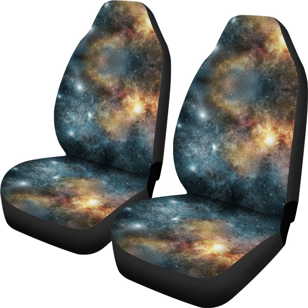 Galaxy Space Blue Stardust Print Universal Fit Car Seat Cover-grizzshop
