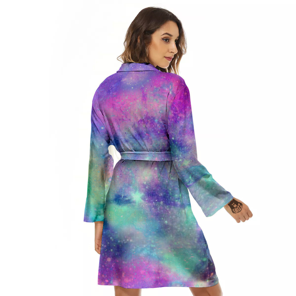 Galaxy Space Colorful Universe Print Women's Robe-grizzshop
