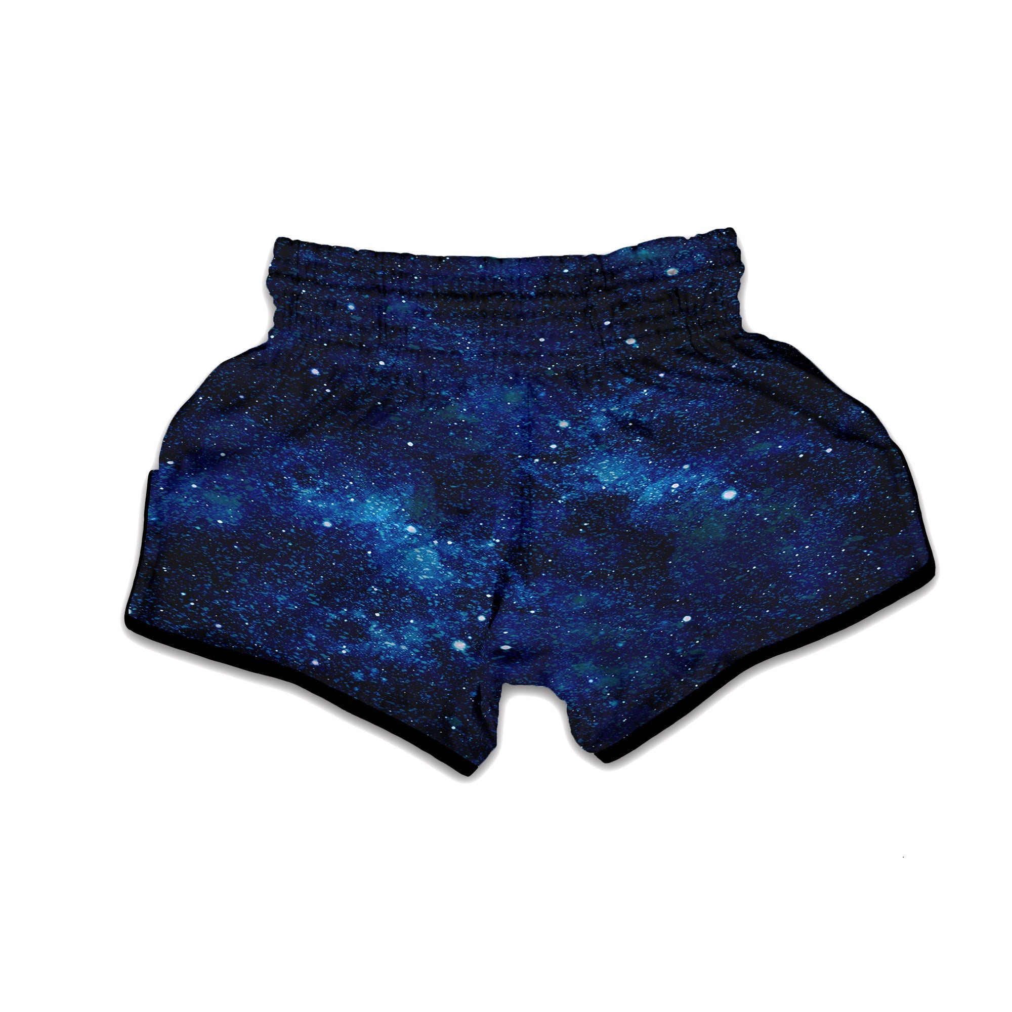 Galaxy Space Dark Blue Print Muay Thai Boxing Shorts-grizzshop