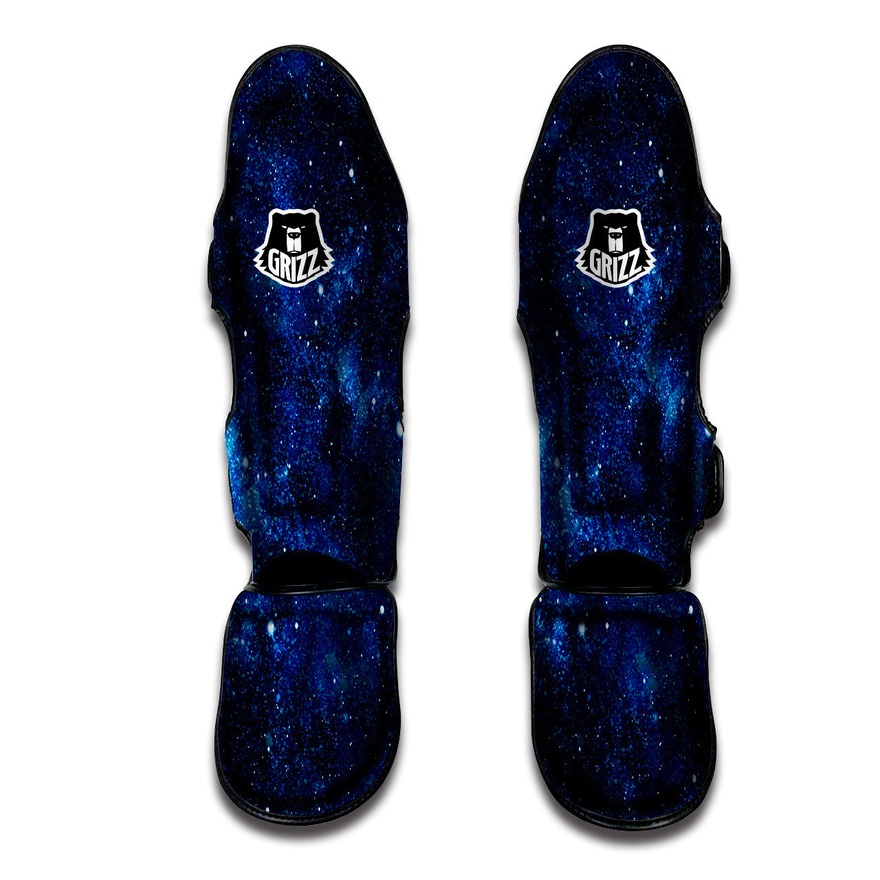 Galaxy Space Dark Blue Print Muay Thai Shin Guards-grizzshop