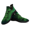 Galaxy Space Dark Green Print Black Athletic Shoes-grizzshop