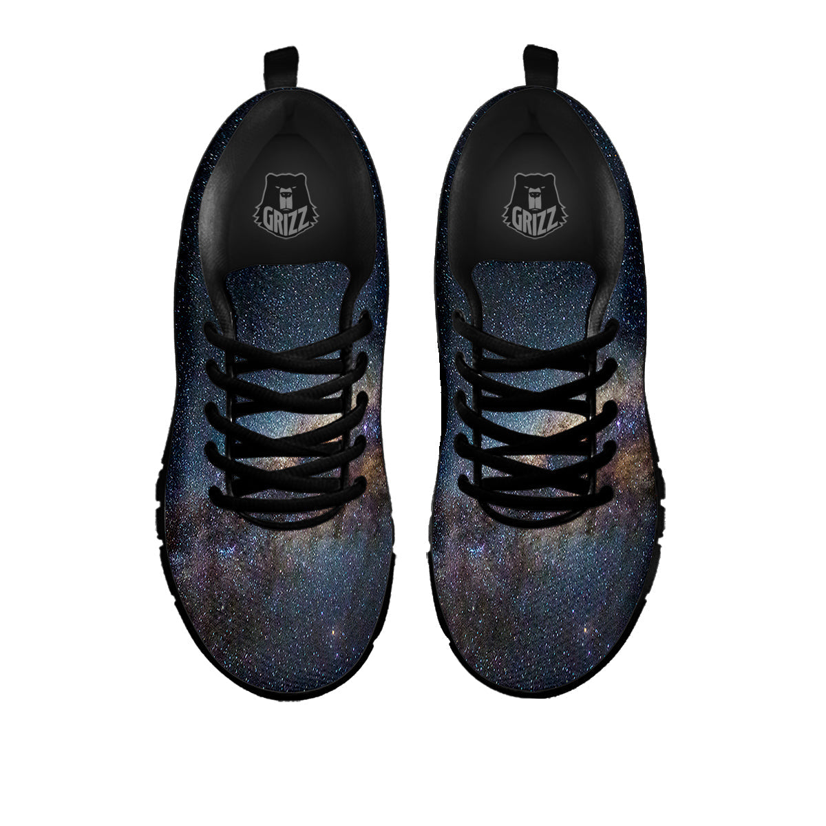 Galaxy Space Dark Milky Way Print Black Sneaker-grizzshop
