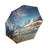 Galaxy Space Earth Print Foldable Umbrella-grizzshop