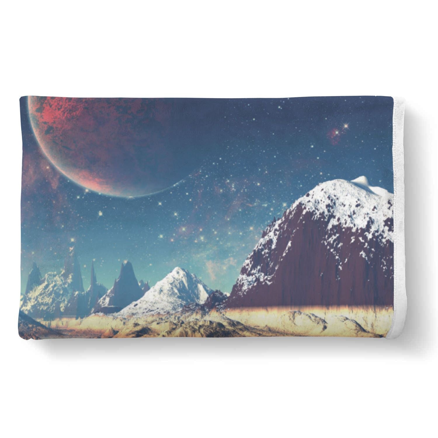 Galaxy Space Earth Print Throw Blanket-grizzshop
