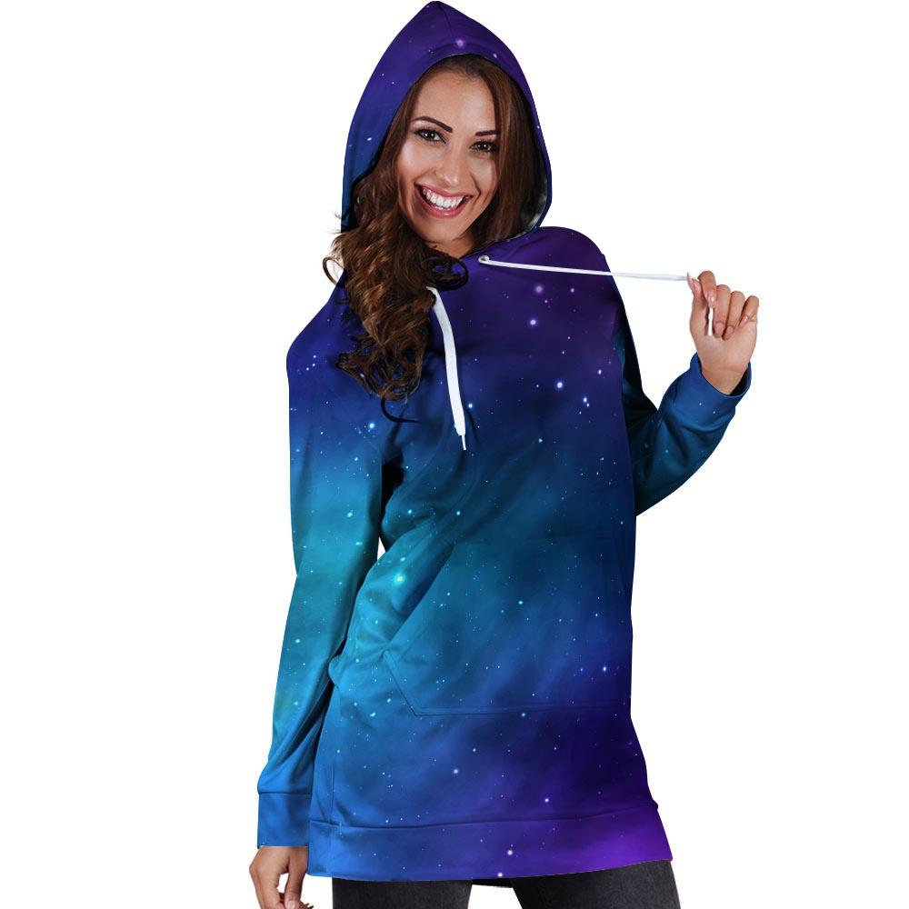 Galaxy Space Hoodie Dress-grizzshop