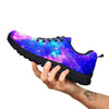 Galaxy Space Purple Bursting Print Black Sneaker-grizzshop