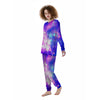 Galaxy Space Purple Bursting Print Women's Pajamas-grizzshop