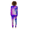 Galaxy Space Purple Bursting Print Women's Pajamas-grizzshop