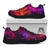 Galaxy Space Purple Dark Print Black Sneaker-grizzshop