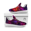 Galaxy Space Purple Dark Print White Athletic Shoes-grizzshop