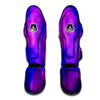 Galaxy Space Purple Nebula Cloud Print Muay Thai Shin Guards-grizzshop