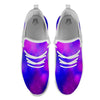 Galaxy Space Purple Nebula Cloud Print White Athletic Shoes-grizzshop