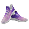 Galaxy Space Purple Stardust Cloud Print White Athletic Shoes-grizzshop