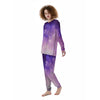 Galaxy Space Purple Stardust Cloud Print Women's Pajamas-grizzshop